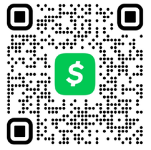 Cash App logo with a white dollar sign in the center - Support our veteran